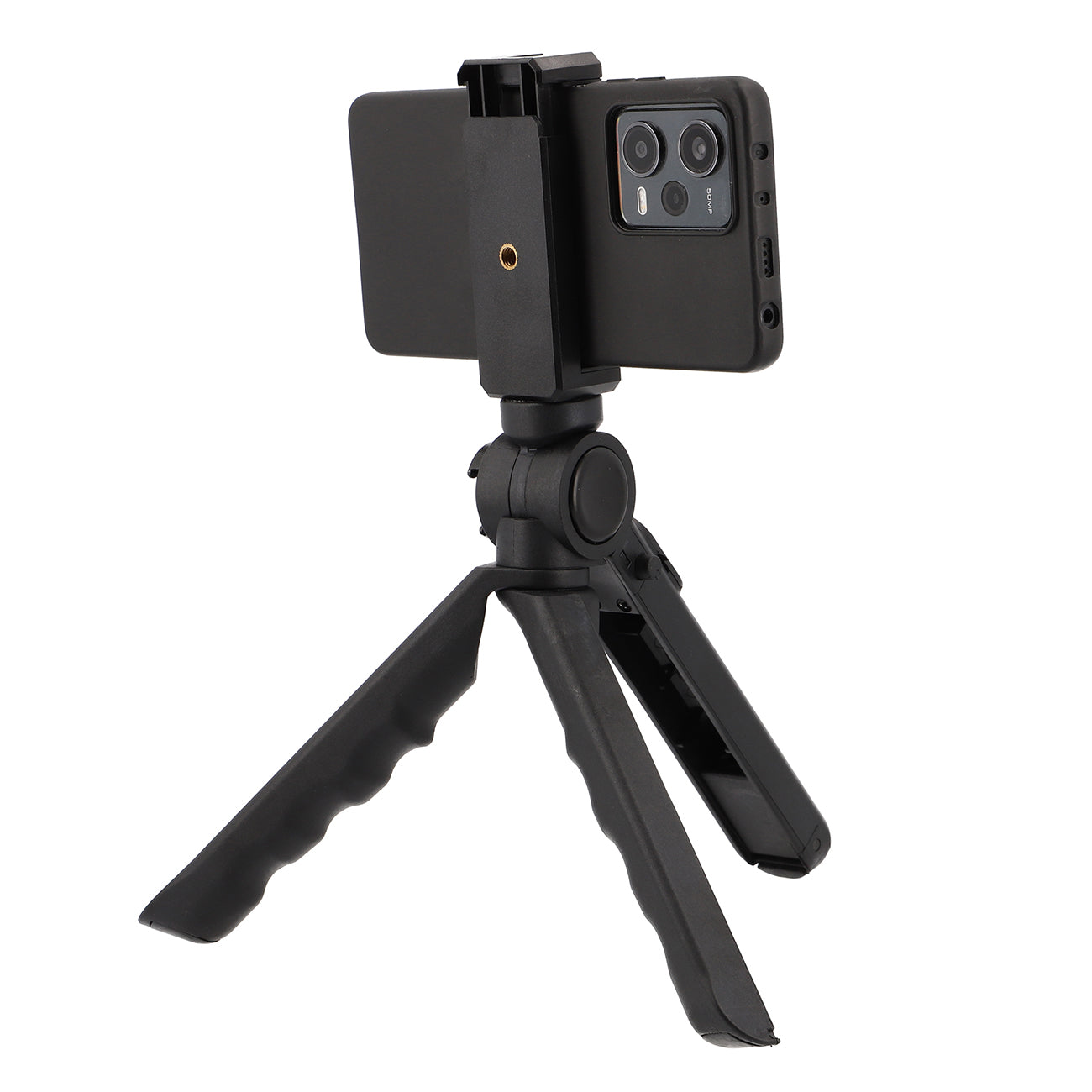 Klapbares 2-in-1 Tischstativ & Selfie-Stick mit Smartphone-Halter und Bluetooth-Auslöser