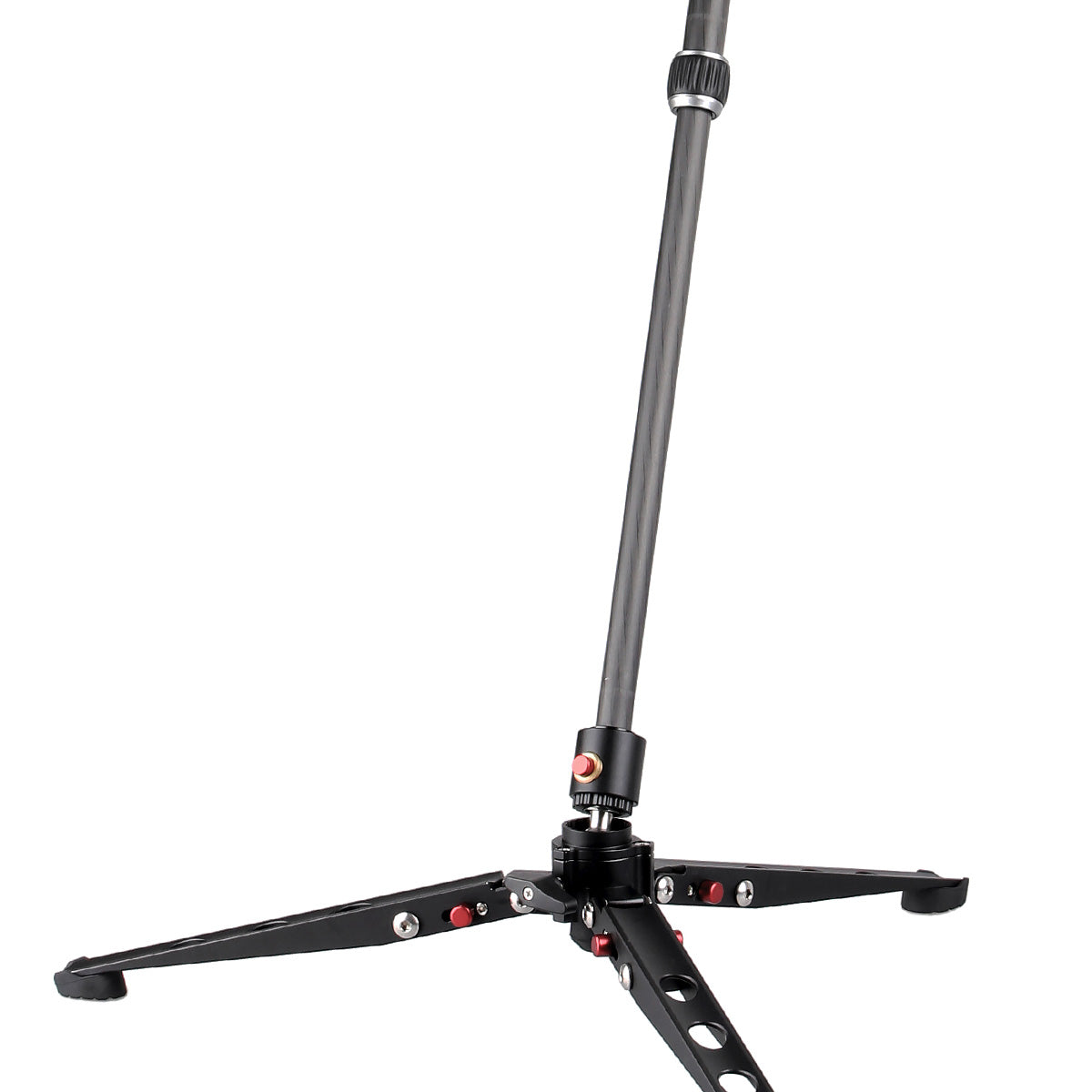 JUSINO Leichtes Karbon-Monopod bis 140cm/18kg ausklappbare Standspinne Kugelgelenk Tischstativ-Funktion