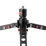 JUSINO Leichtes Karbon-Monopod bis 140cm/18kg ausklappbare Standspinne Kugelgelenk Tischstativ-Funktion