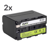 NP-F970 Akku 2er Set für z.B. Sony Camcorder ersetzt NP-F960 NP-F750 NP-F950 NP-F730 NP-F930 o.ä.