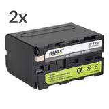 NP-F970 Akku 2er Set für z.B. Sony Camcorder ersetzt NP-F960 NP-F750 NP-F950 NP-F730 NP-F930 o.ä.