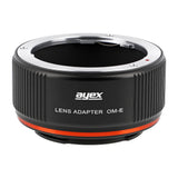 ayex Objektivadapter für Olympus OM Objektive an Sony Alpha E-Mount Kameras OM-E