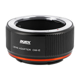 ayex Objektivadapter für Olympus OM Objektive an Sony Alpha E-Mount Kameras OM-E