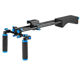 ayex D2-B Schulterstativ DSLR Rig mit verstellbarer Basisplatte, M4 Matte Box und Support Arm