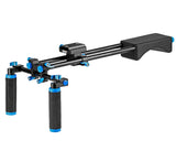 ayex D2-B Schulterstativ DSLR Rig mit verstellbarer Basisplatte, M4 Matte Box und Support Arm