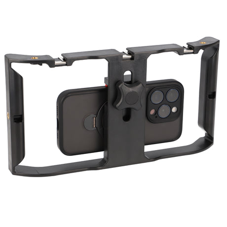 Handyhalterung Smartphone Video Rig Stabilizer für stabile Videoaufnahmen & Vlogging