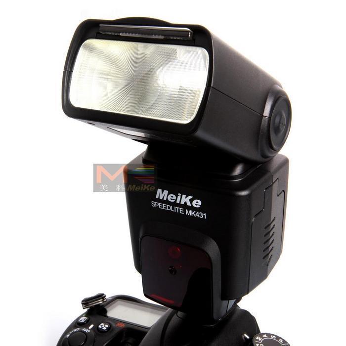 Meike MK431 TTL Blitzgerät für Nikon DSLR Kameras mit LCD Display und Diffusor