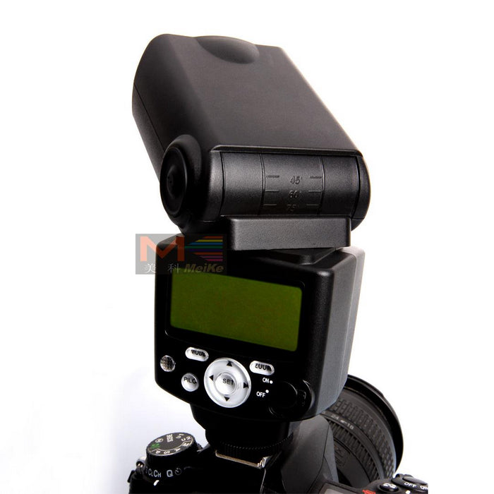 Meike MK431 TTL Blitzgerät für Nikon DSLR Kameras mit LCD Display und Diffusor