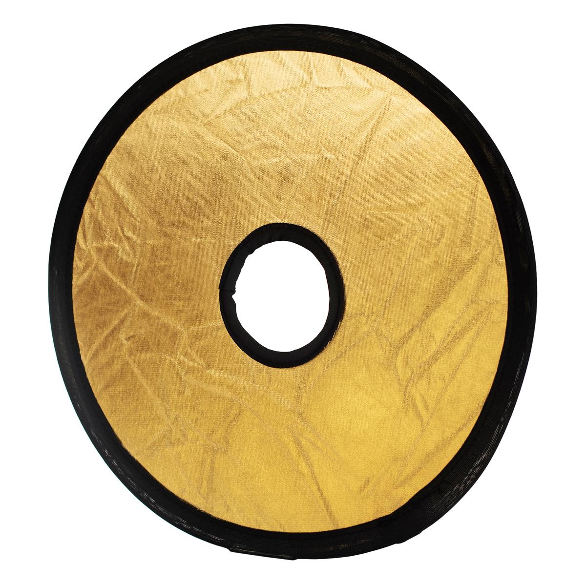 2in1 Faltreflektor Mount Lichtreflektor rund mit Objektivöffnung Gold/Silber 30cm