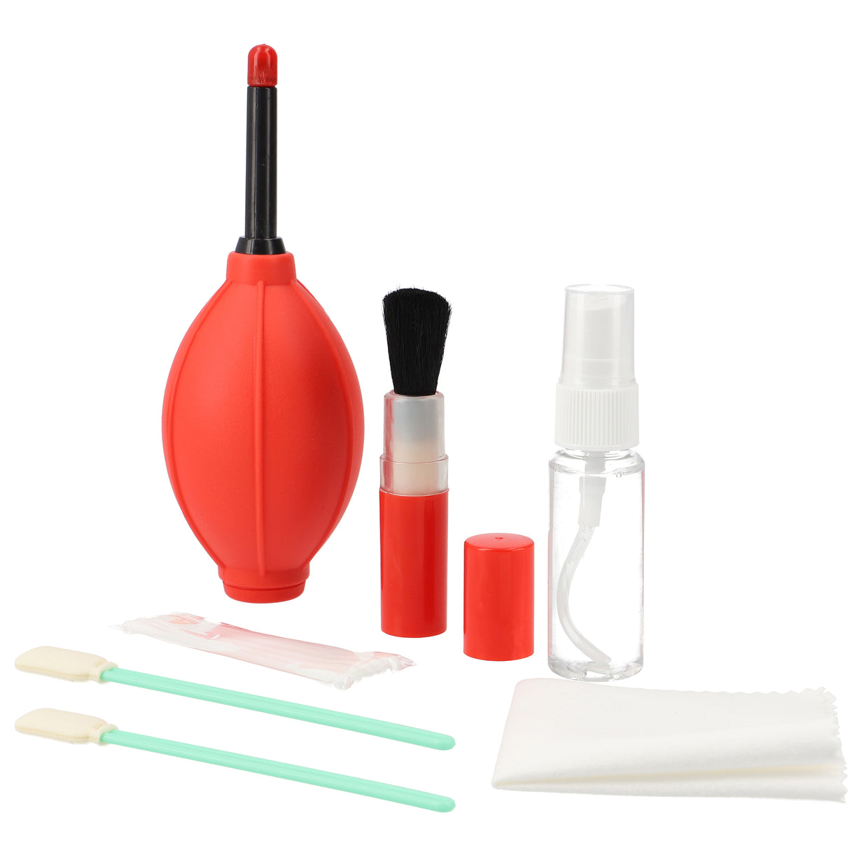 Kamera Reinigungsset 7in1 Objektiv Reinigungskit mit Blasebalg Pinsel Tuch & Zubehör