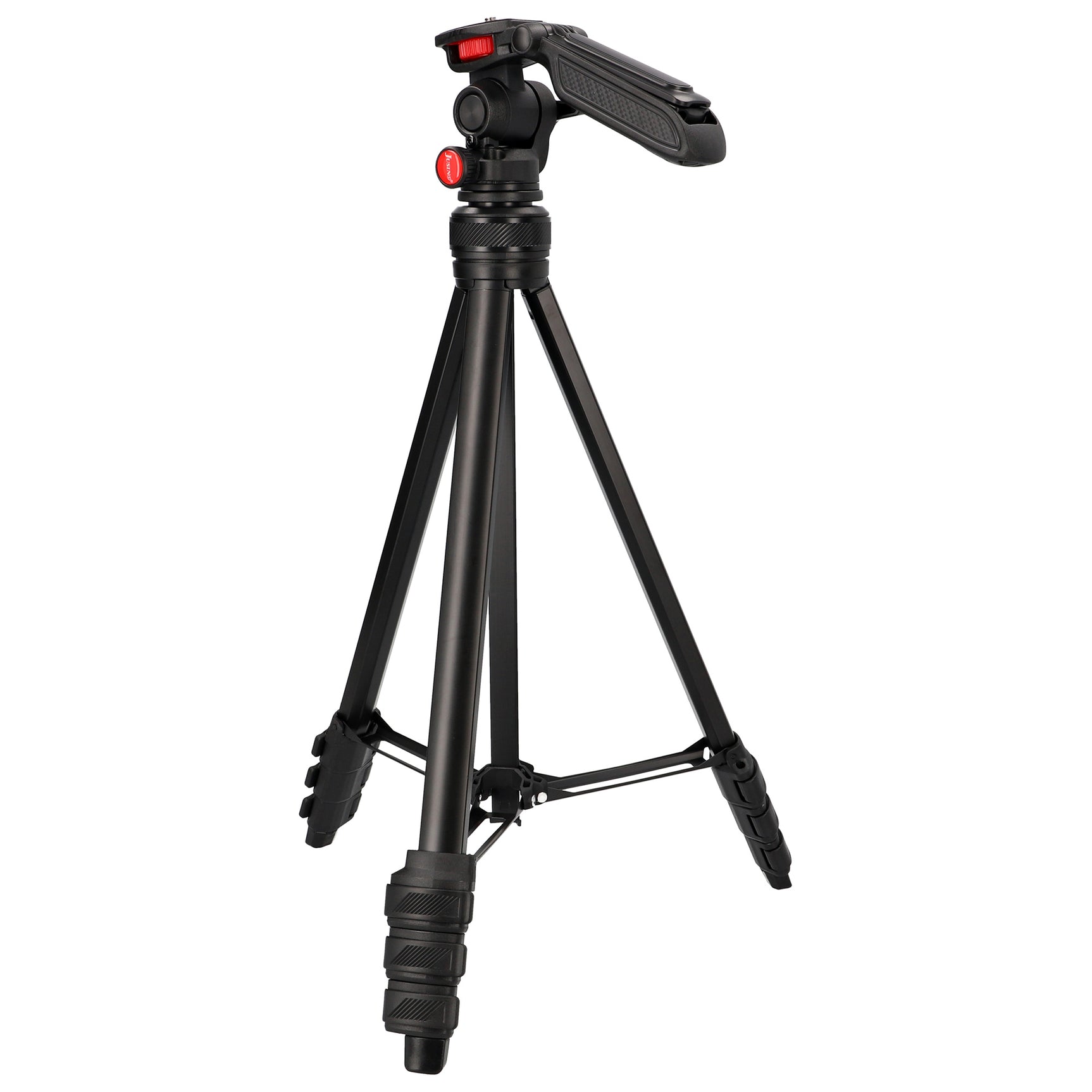 JUSINO leichtes Traveller Stativ 4 Segmente bis 139cm Aluminium 2,5kg belastbar
