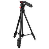 JUSINO leichtes Traveller Stativ 4 Segmente bis 139cm Aluminium 2,5kg belastbar