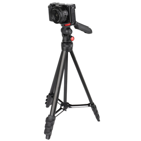 JUSINO leichtes Traveller Stativ 4 Segmente bis 139cm Aluminium 2,5kg belastbar