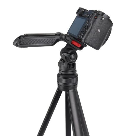 JUSINO leichtes Traveller Stativ 4 Segmente bis 139cm Aluminium 2,5kg belastbar