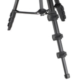 JUSINO leichtes Traveller Stativ 4 Segmente bis 139cm Aluminium 2,5kg belastbar