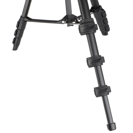 JUSINO leichtes Traveller Stativ 4 Segmente bis 139cm Aluminium 2,5kg belastbar