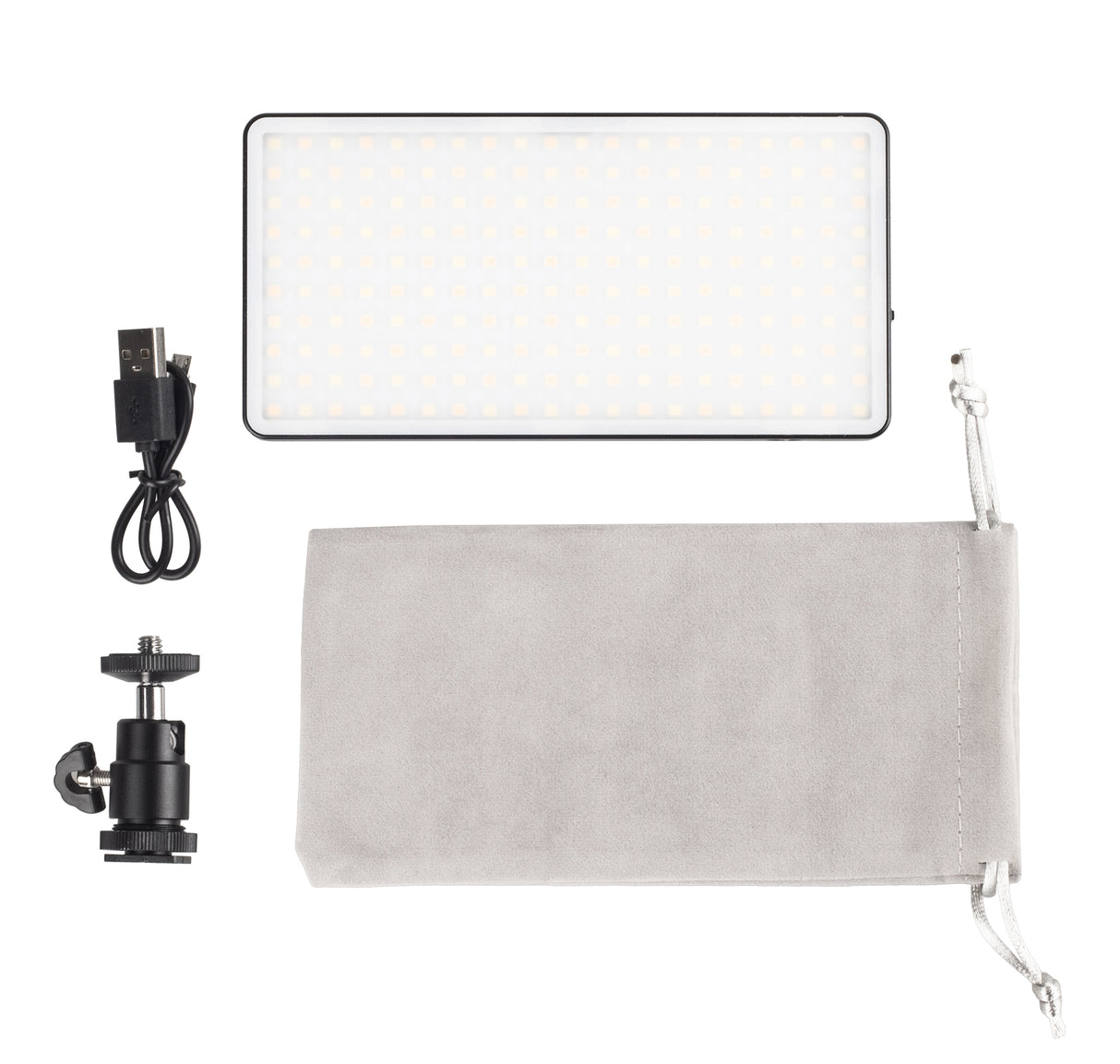 ayex LED Videoleuchte USB perfekte Ausleuchtung von Portraits Produktbildern Dimmbar 3200-5600k 200 LED-Perlen