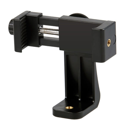 Drehbare Smartphone Halterung mit Schraubklemme & 360° Rotation - Universal Handy Stativhalter für Hochformat & Querformat (57–105 mm)