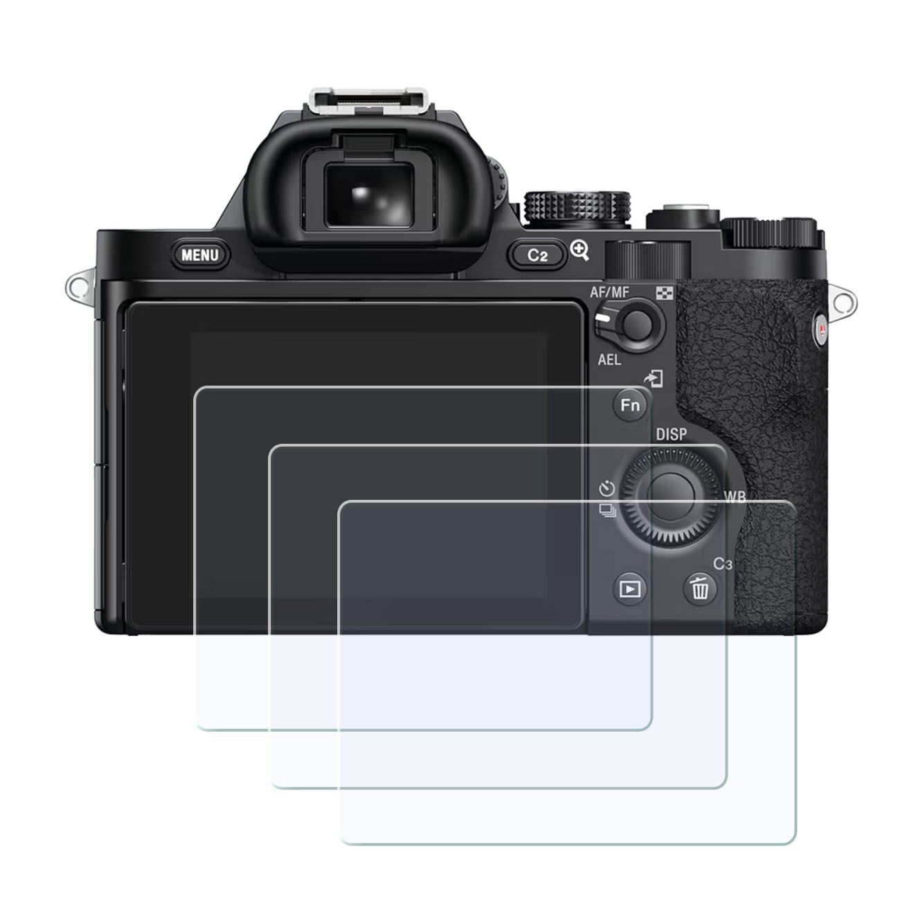 Display-Schutzglas für Sony Alpha A7, A7R, A7S – 0,3 mm 9H gehärtetes Glas 3 Stück