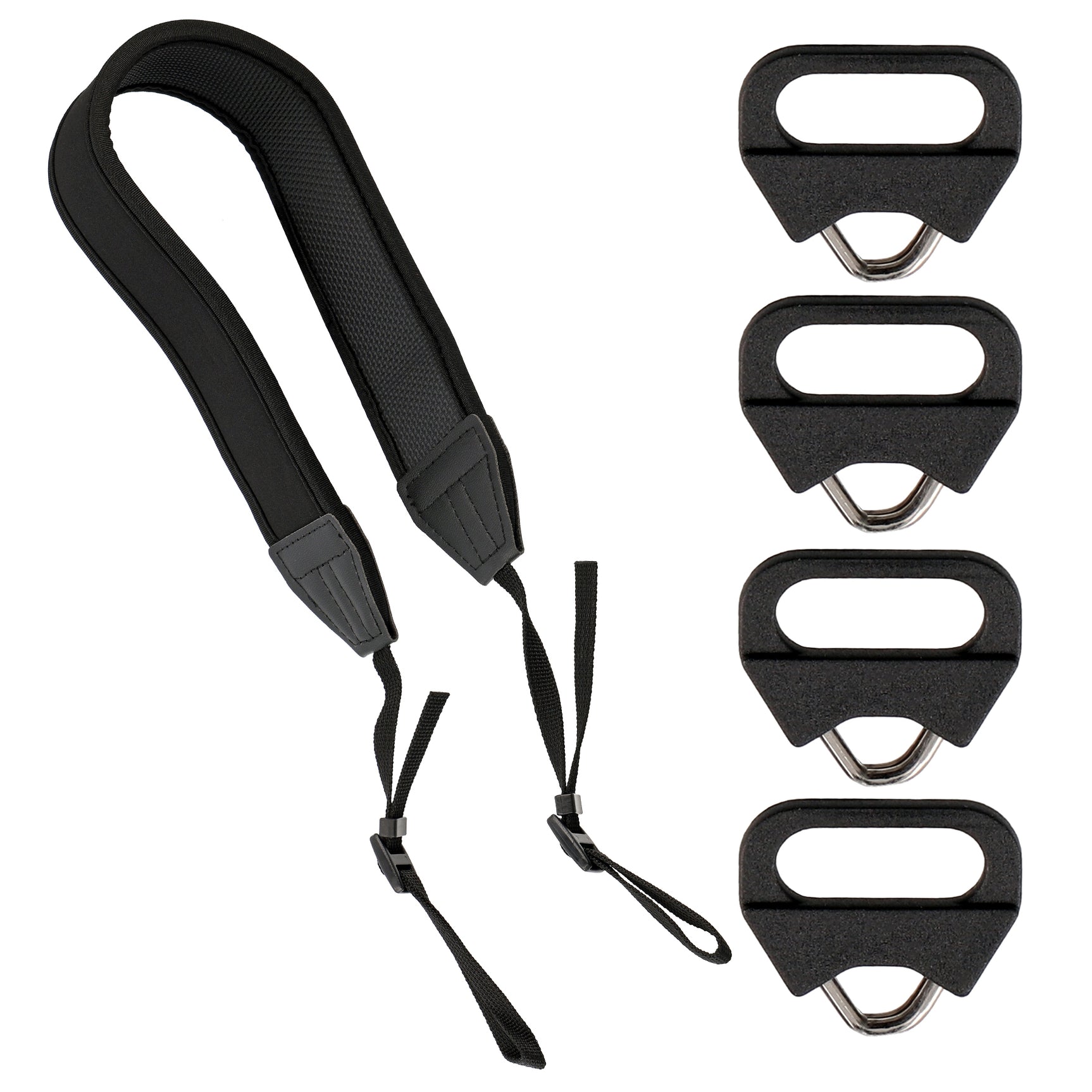 ayex Neopren Gurt + 4er-Set Splentringe Robuste Halterungen