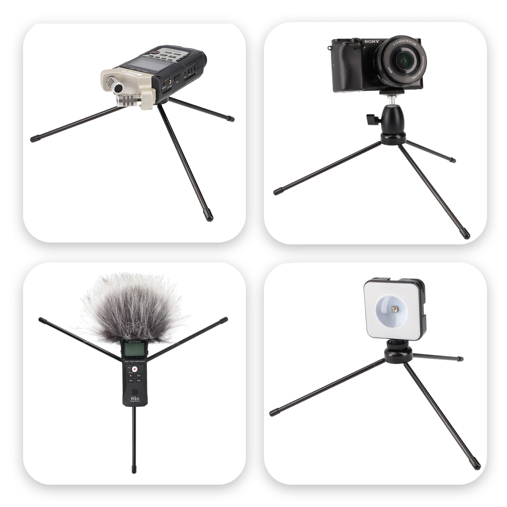 Metal desktop tripod 14cm, 19cm, 20cm