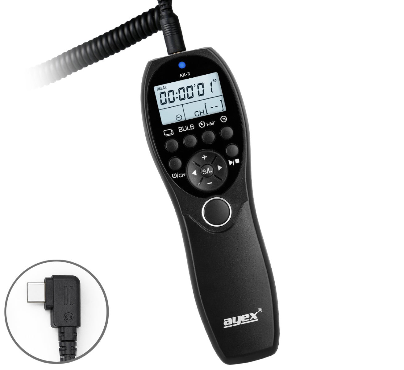 Timer Fernauslöser AX-3 USB-C Sony Alpha A7C II 7CR 7 V A6700 Intervallauslöser Timelapse Bulb Serienaufnahme