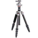JUSINO Vielseitiges Karbon Tripod mit Monopod-Funktion bis 158cm 8kg + Kugelkopf TK-2535C FGS-30