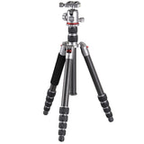 JUSINO Vielseitiges Karbon Tripod mit Monopod-Funktion bis 158cm 8kg + Kugelkopf TK-2535C FGS-30
