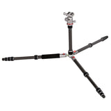 JUSINO Vielseitiges Karbon Tripod mit Monopod-Funktion bis 158cm 8kg + Kugelkopf TK-2535C FGS-30