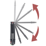 JUSINO Karbon Traveller Tripod mit Kugelkopf Monopod-Funktion bis 171,5cm 15kg TK-284C FGS-36