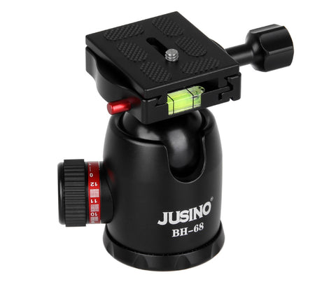 JUSINO Kugelkopf Stativkopf 15kg Belastbarkeit BH-68 Alu