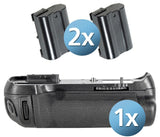 Batteriegriff Set für Nikon D600 D610 wie MB-D14 + 2x EN-EL15B Akku