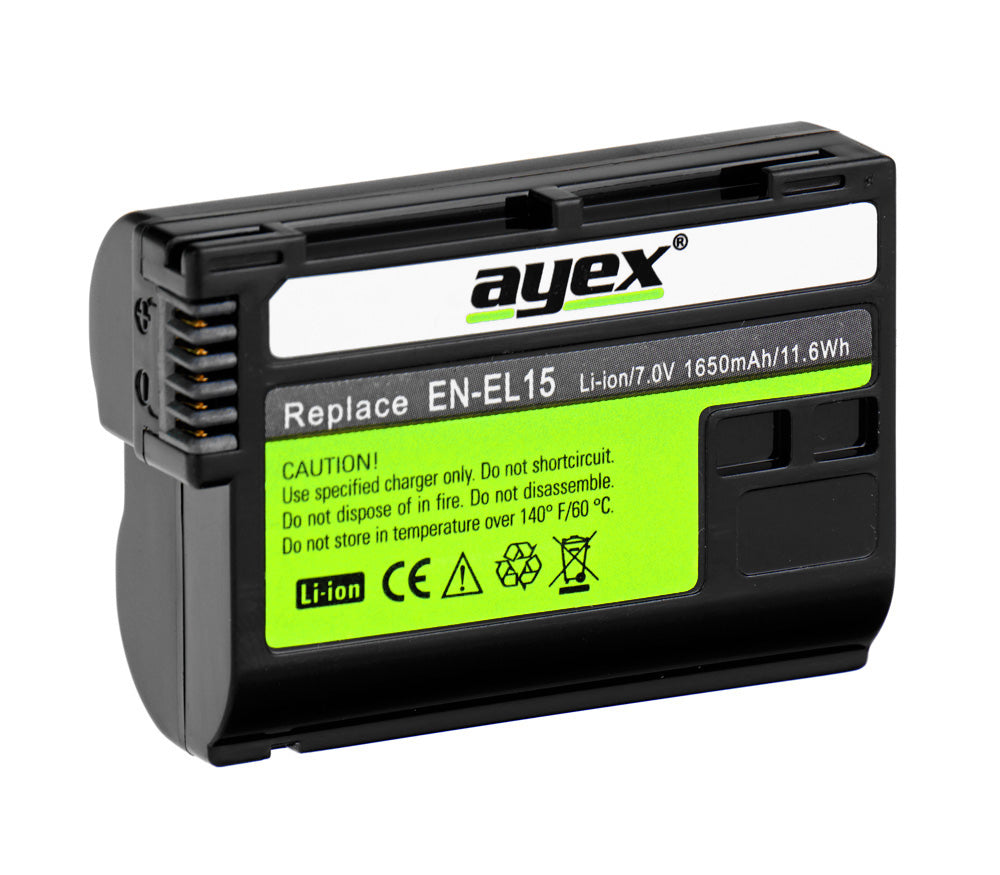 EN-EL15B Akku für Nikon Z8 Z7II Z7 D7500 D7000 D600 D750 V1 D800E lange Laufzeit 2040mAh