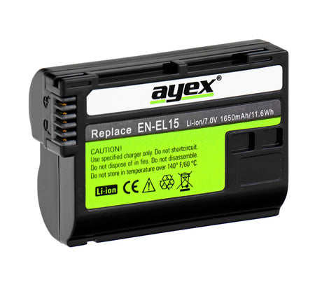 EN-EL15B Akku für Nikon Z8 Z7II Z7 D7500 D7000 D600 D750 V1 D800E lange Laufzeit 2040mAh