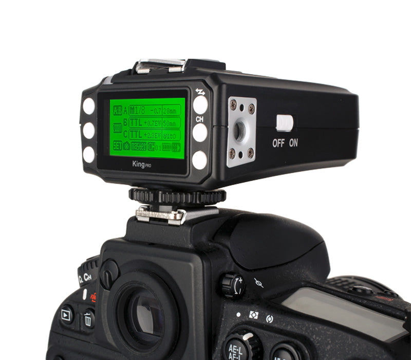 Pixel KING PRO i-TTL Funk-Blitzauslöser Set LCD-Display für Nikon mit 2 Empfängern