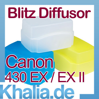 Blitz Diffusor 3 Farben für Canon 430EX 430EXII BGW