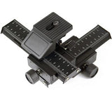 Makro Panorama Kreuz-Einstellschlitten 4-Wege Makroschiene für DSLR Kamera