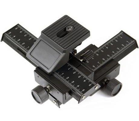 Makro Panorama Kreuz-Einstellschlitten 4-Wege Makroschiene für DSLR Kamera