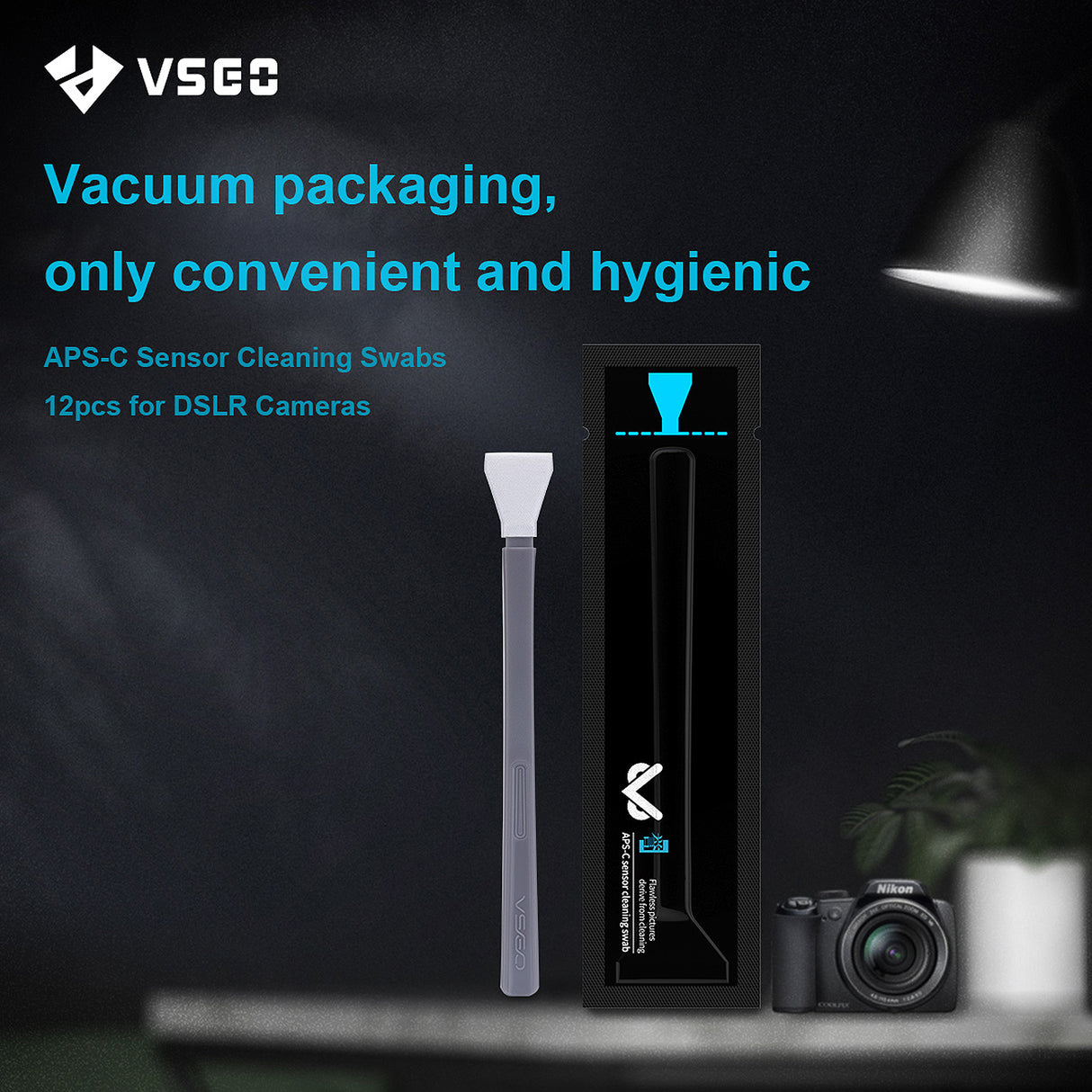 VSGO Sensor Reinigungsswabs 24 Stück für APS-C Kameras
