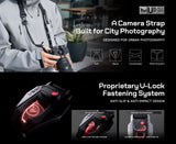 VSGO Black Snipe Urban Kamera-Gurt (Q-Black) – mit Quick-Release, Anti-Twist & Handgurt-Set