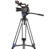 ayex Video Stativ mit Video Kopf Robustes Stativ für professionelle Aufnahmen