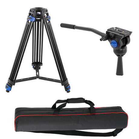 ayex Video Stativ mit Video Kopf Robustes Stativ für professionelle Aufnahmen