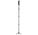 JUSINO Carbon Monopod mit abnehmbarem Fuß/Tischstativ Schnellspann-Clips bis 164cm/10kg VM-284EC