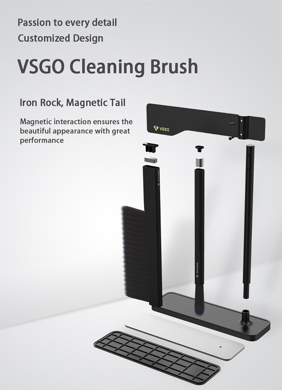 VSGO Magnetisches Kaffeemühlen-Reinigungsset Professionelles Barista-Bürstenset