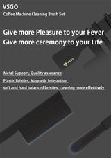 VSGO Magnetisches Kaffeemühlen-Reinigungsset Professionelles Barista-Bürstenset