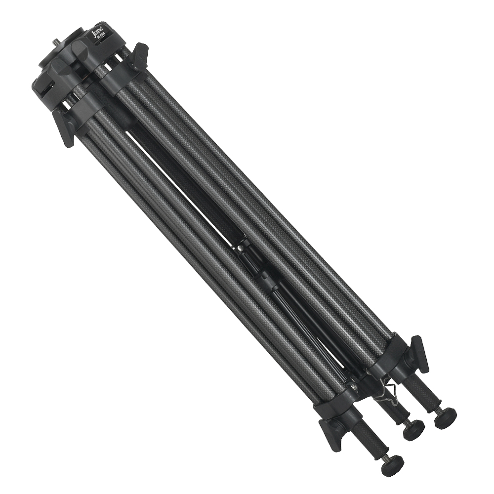 JUSINO Hochwertiges Karbon Video-Stativ bis 150cm Höhe 18kg Tragfähigkeit gepolsterte Tasche B-Ware