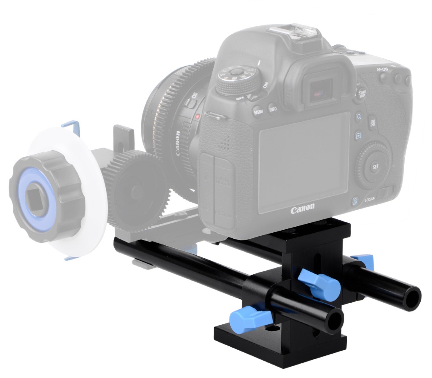 Universal Basisplatte mit 18,5cm Rundstäben für DSLR Rig System