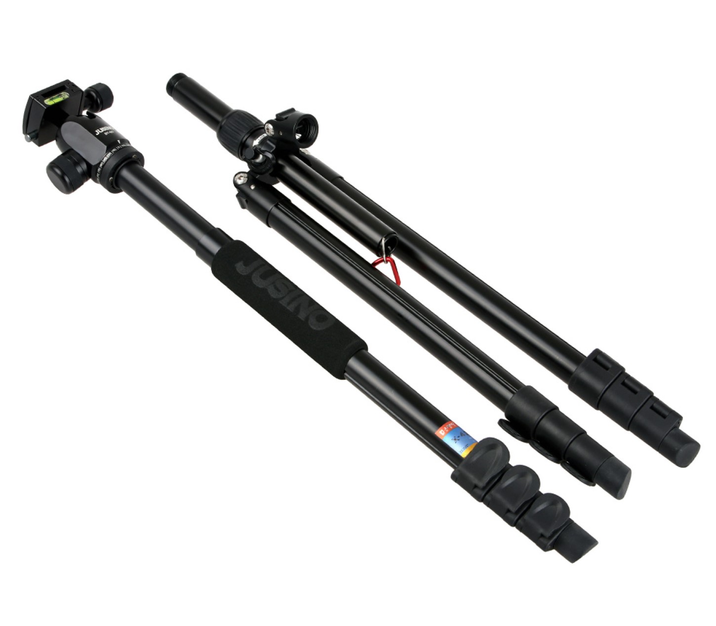 JUSINO Vielseitiges Tripod/Monopod Stativ bis 155cm Höhe/6kg + Kugelkopf BT-60 X-426