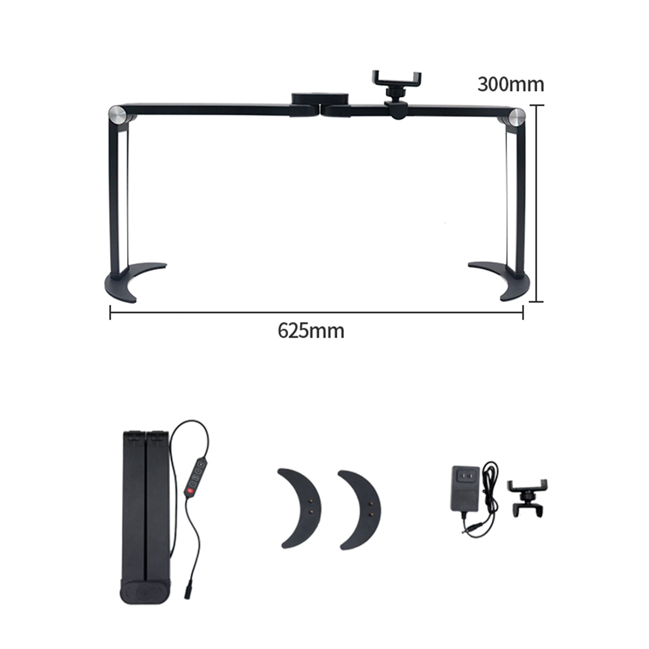 LED Beauty Light Faltbares 35W Fülllicht 3200K-5600K Telefonhalterung Perfekt für Nageldesign Make-up