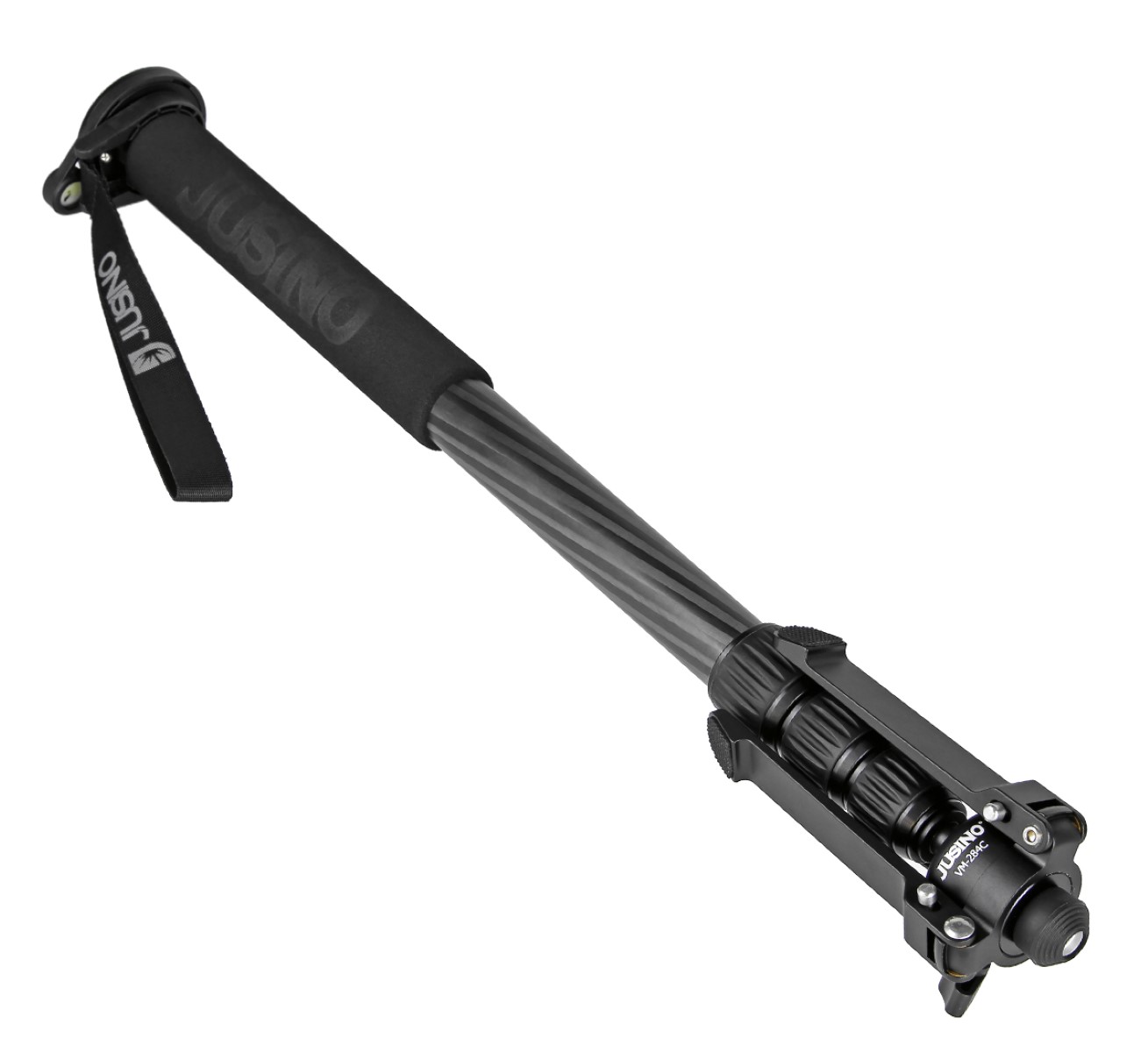 JUSINO VM-284C Carbon Monopod mit abnehmbarem Fuß/Tischstativ (Schnelldrehverschlüsse) bis 10kg